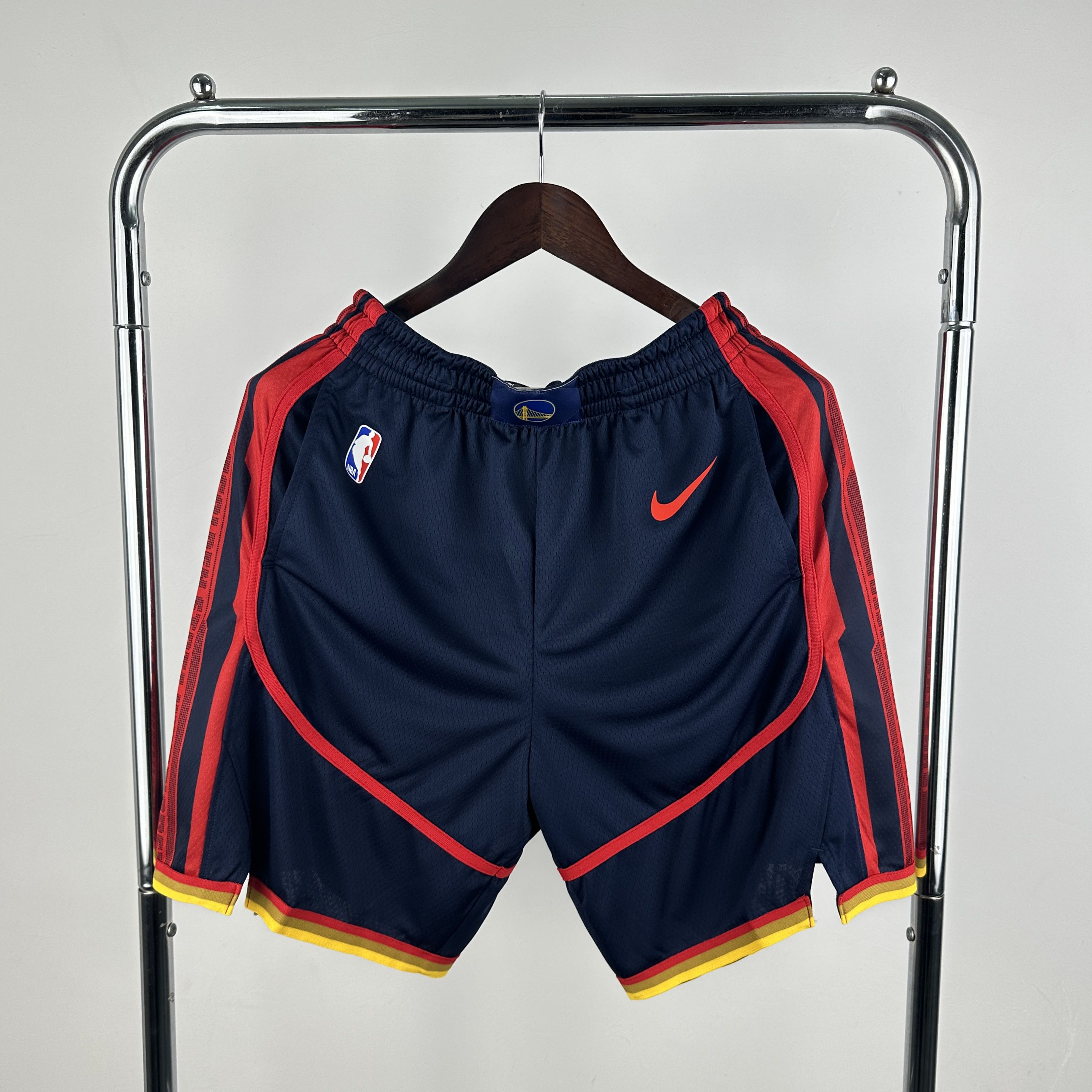 2025 Men NBA Golden State Warriors Nike Drak Blue Shorts